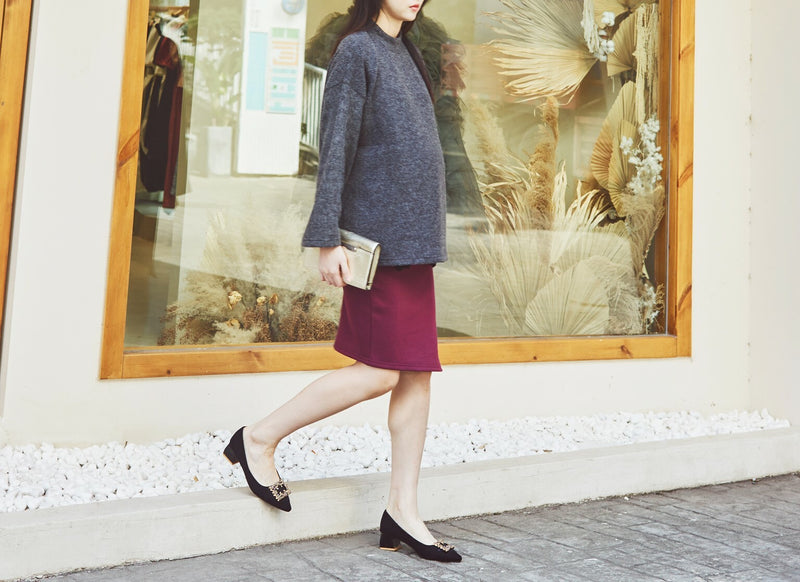 Brushed Asymmetrical Skirt with Yoga Waistband