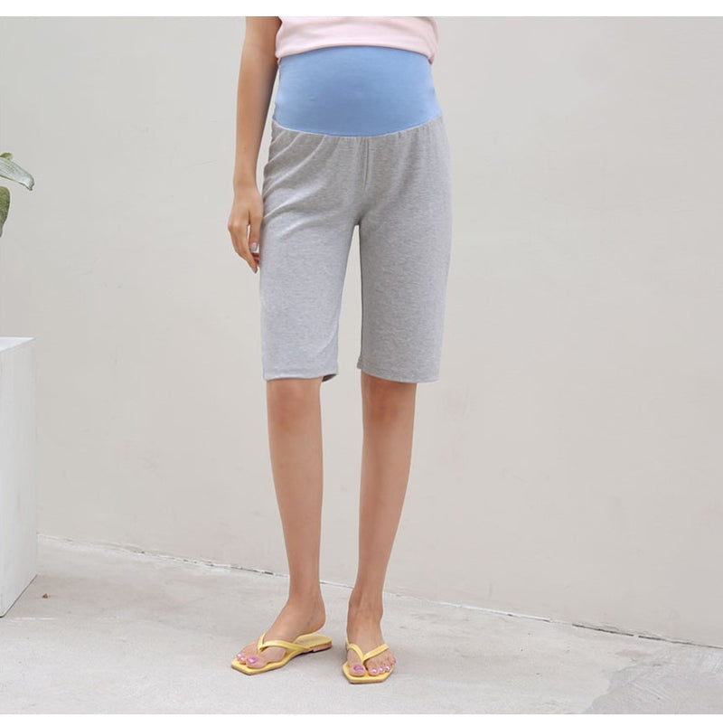 Simple 1/2 Length Over-knee Shorts with Yoga Waistband