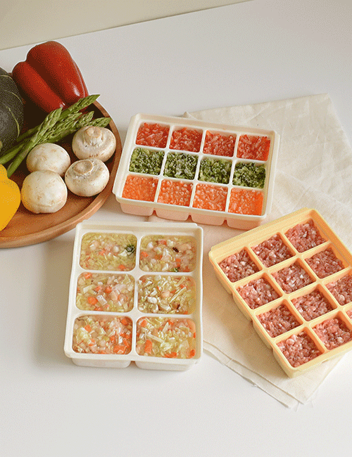 KRDY117 Korea Baby&I Silicone Baby Food Jelly Cube Storage (6/12/20 Cubes) [3 Colors]