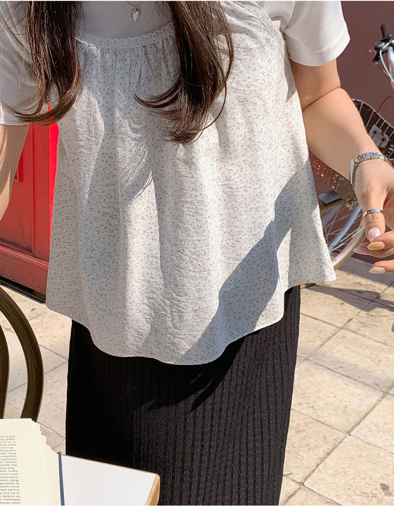 Vertical H-Line Black Slit Midi Skirt