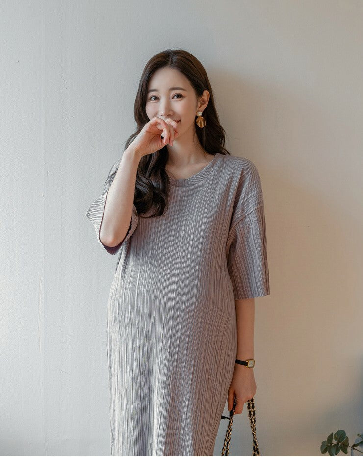 Pleated Midi Dress