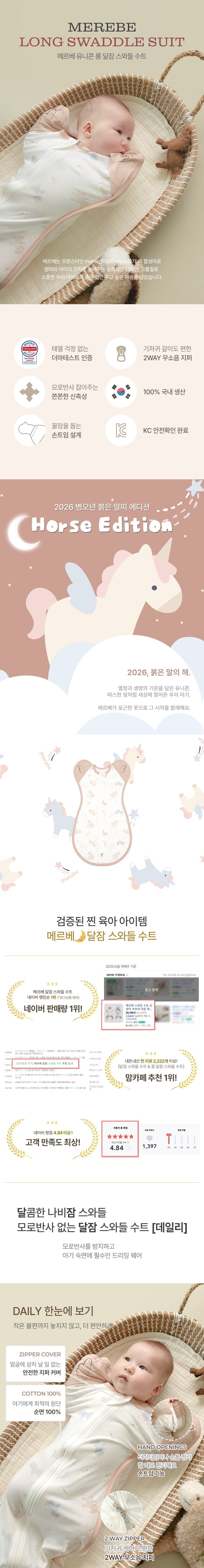 Swaddle Sleeping Bag-Baby Unicorn (All Seasons)