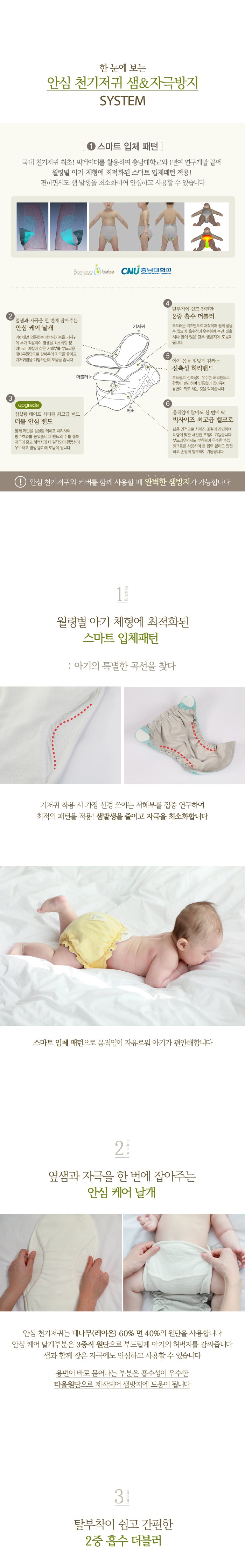 KRBA210 Korea Bamboo Bebe Double Band Waterproof Diaper Cover (Windy Gray)