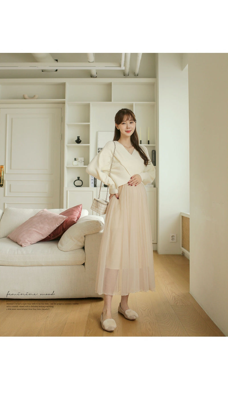 Elegant Mesh Dress Set