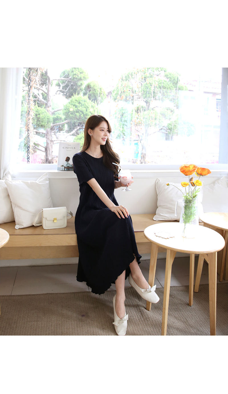 Plain Rib Maxi Dress