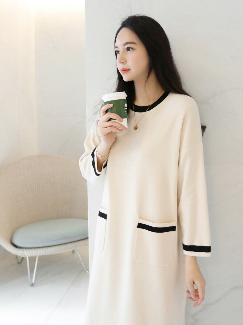 Color Block Knitted Dress