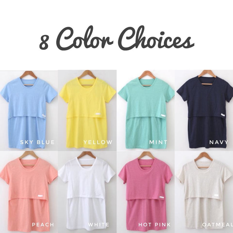 Cotton Pure Color Nursing Top