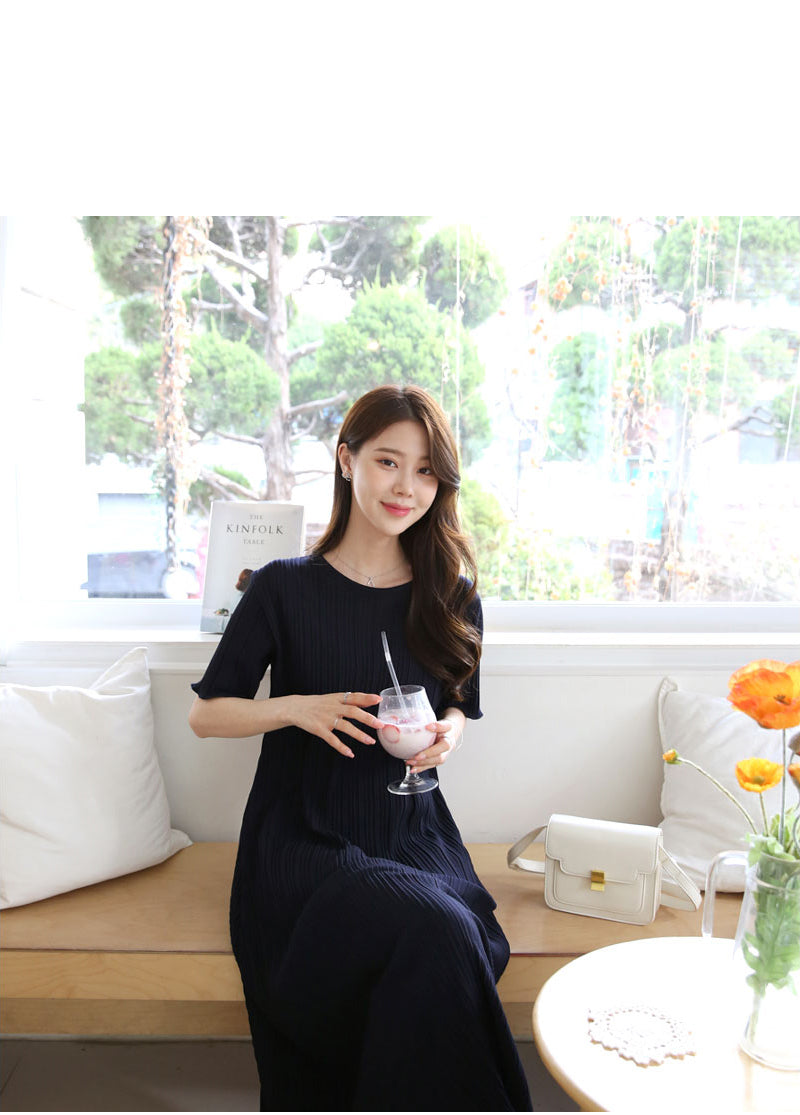 Plain Rib Maxi Dress