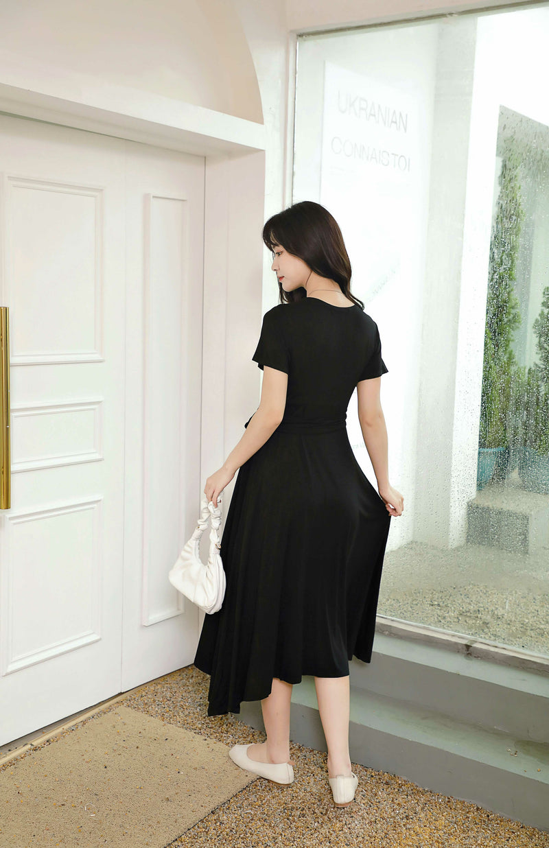 V-Neckline Wrap Dress