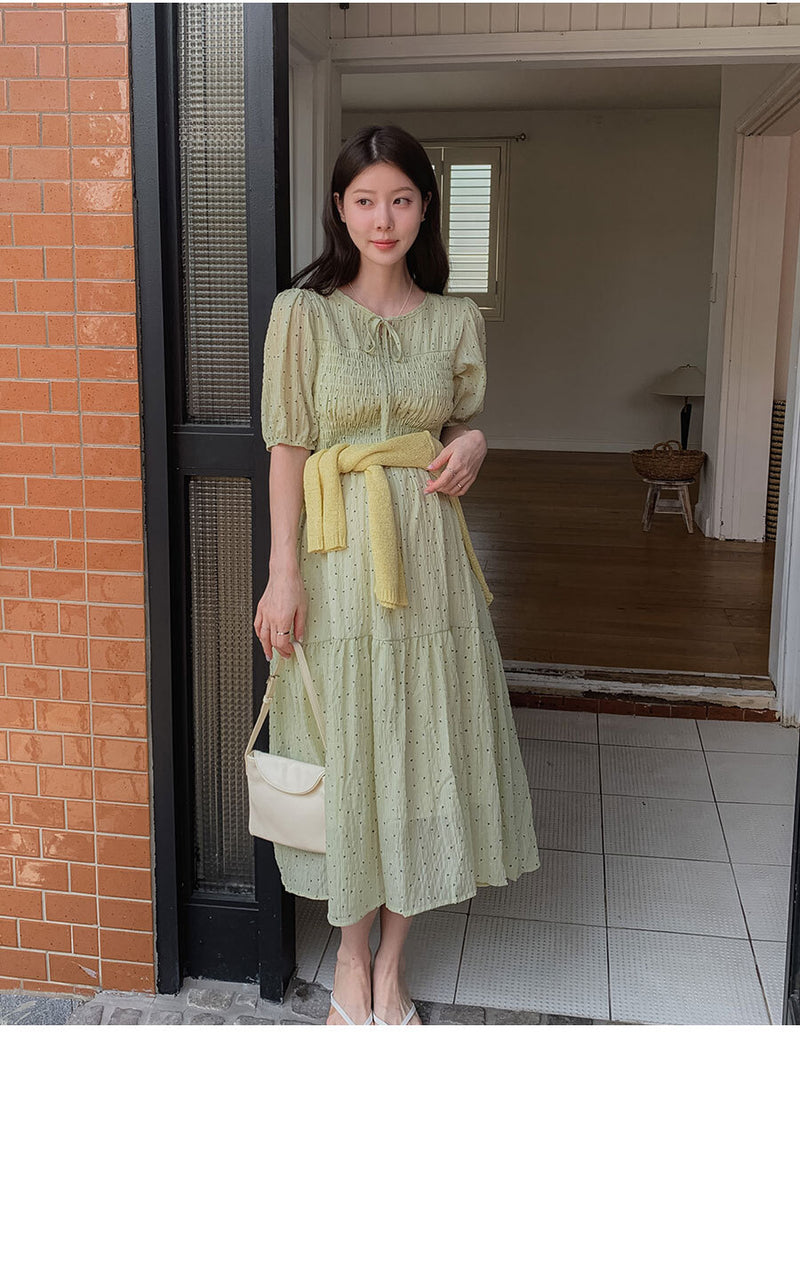 Greenery Smock Maternity Dress