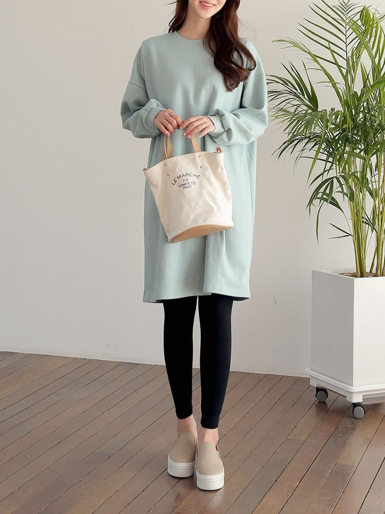 Plain Nursing Sweatshirt Dress
