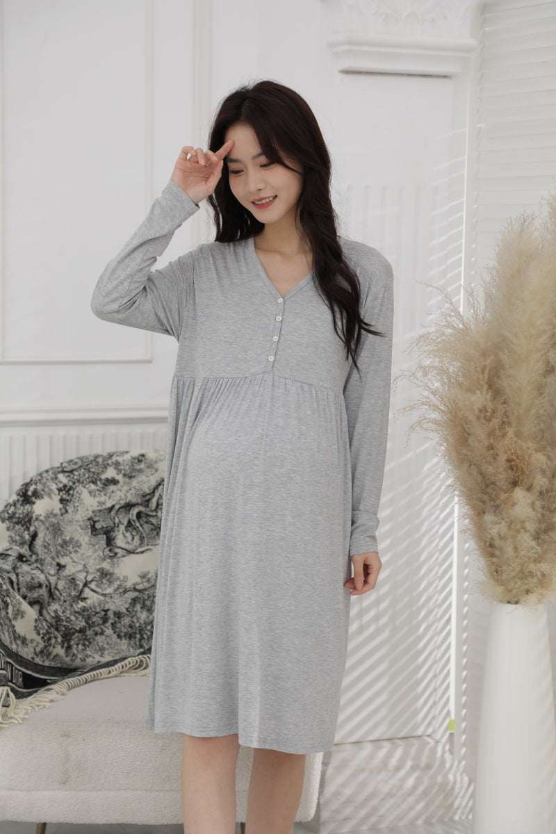 Ultrasoft Long Sleeve Nursing Dress