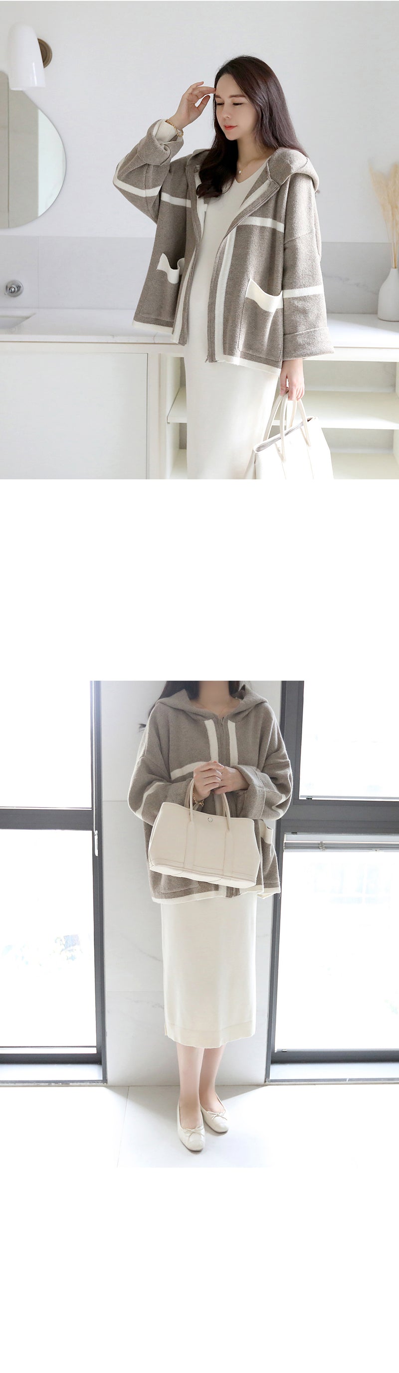 V Neck Knitted Dress