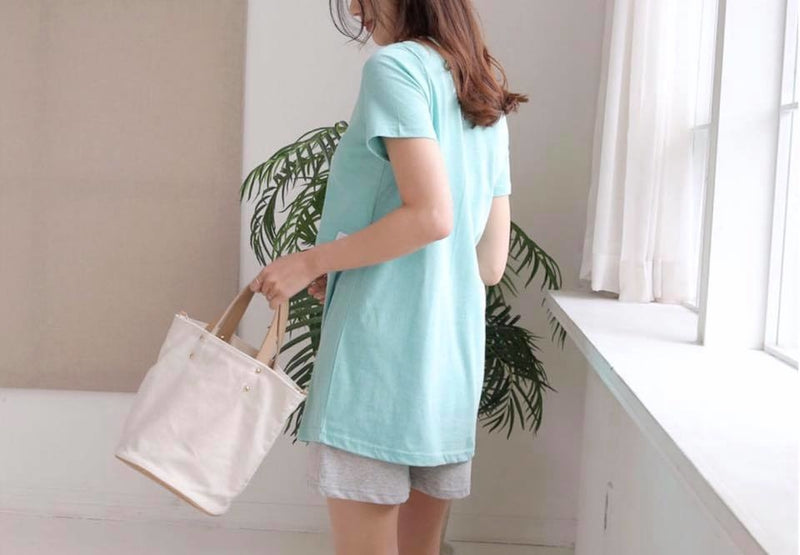 Cotton Pure Color Nursing Top