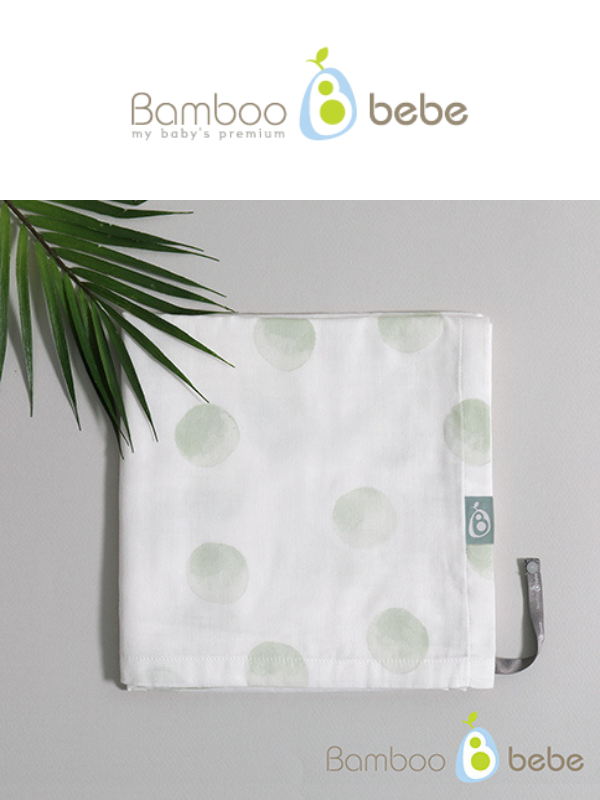 KRBA605 Korea Bamboo Bebe Bamboo Baby Gauze Blanket-Happy & Generous