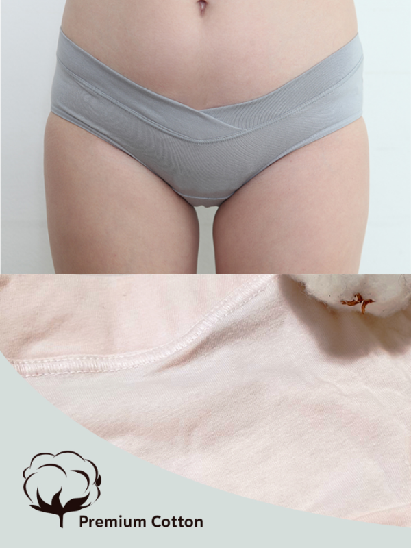 KRMD301 韓國 Mom's day 純色棉質低腰孕婦內褲 (1包5條)  [孕婦內褲]♡
