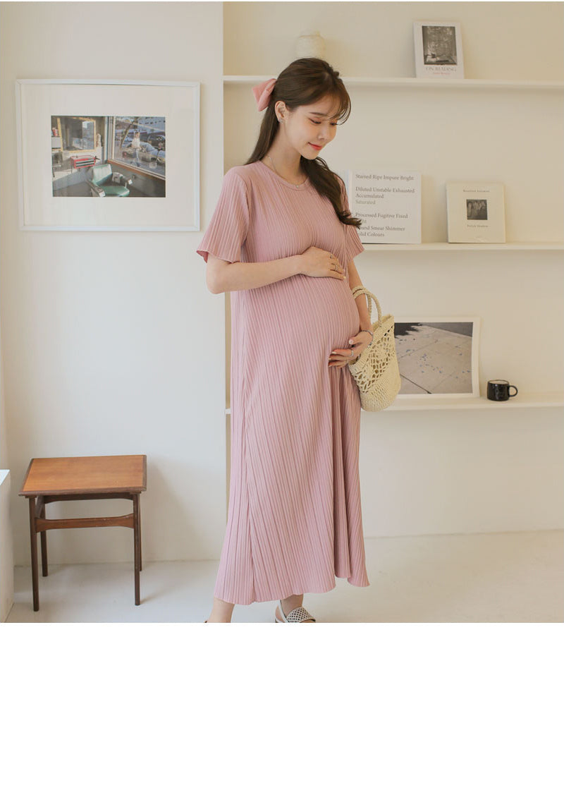 Plain Rib Maxi Dress