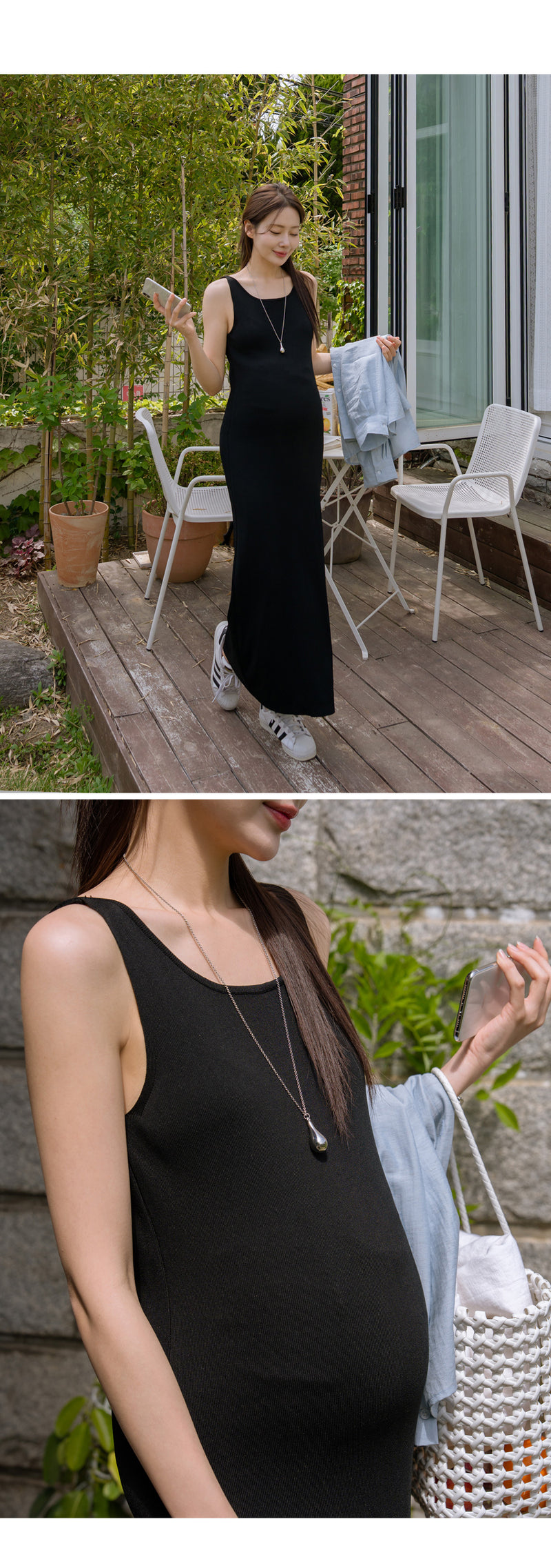 Stretch Slim-Fit Maxi Tank Dress