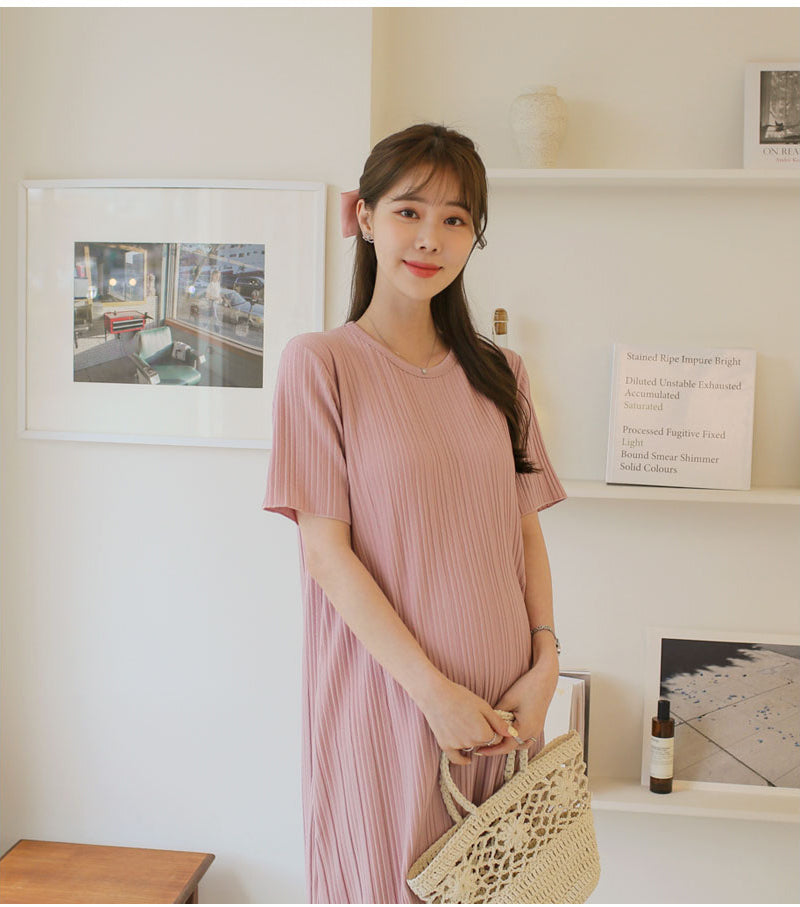Plain Rib Maxi Dress