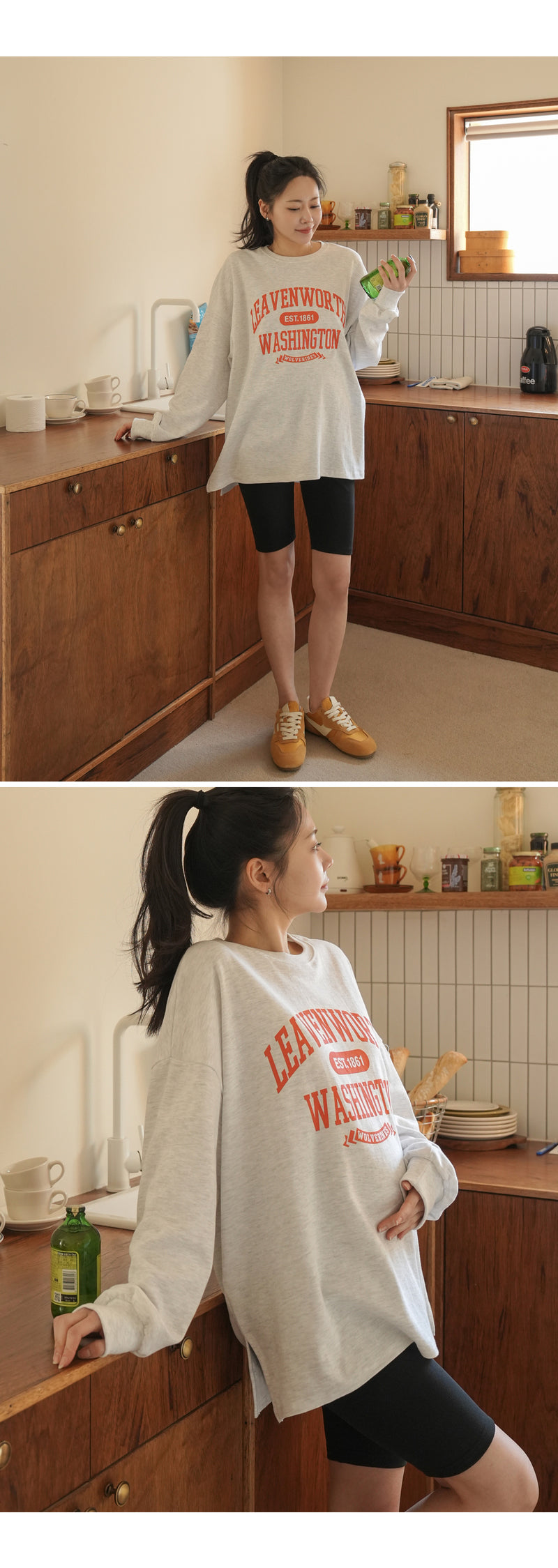 Washington Loose Fit Long Sleeve Maternity T-Shirt