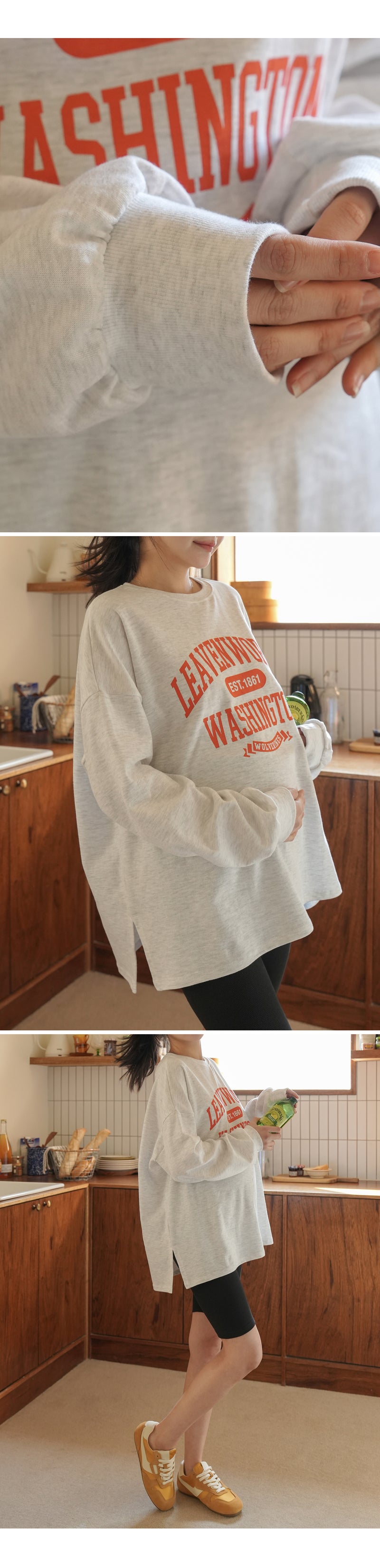 Washington Loose Fit Long Sleeve Maternity T-Shirt