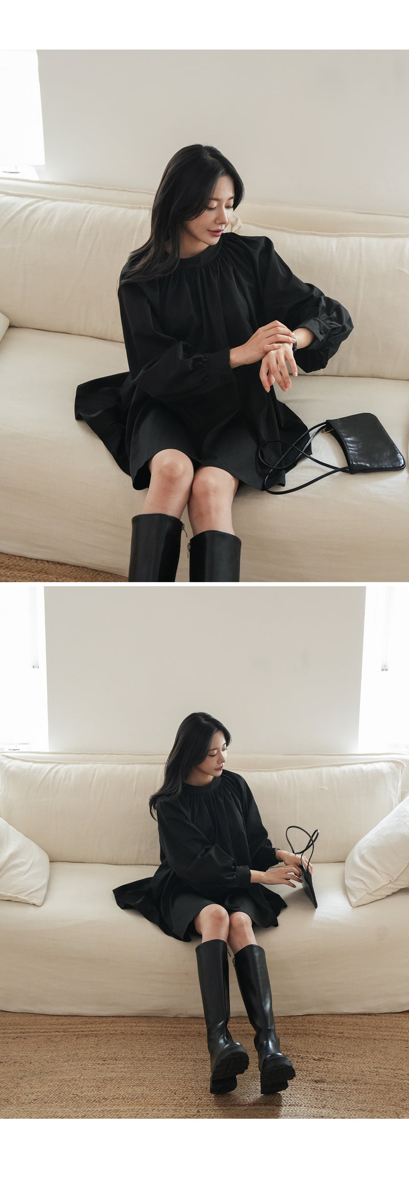 孕婦褶皺收腰長版襯衫